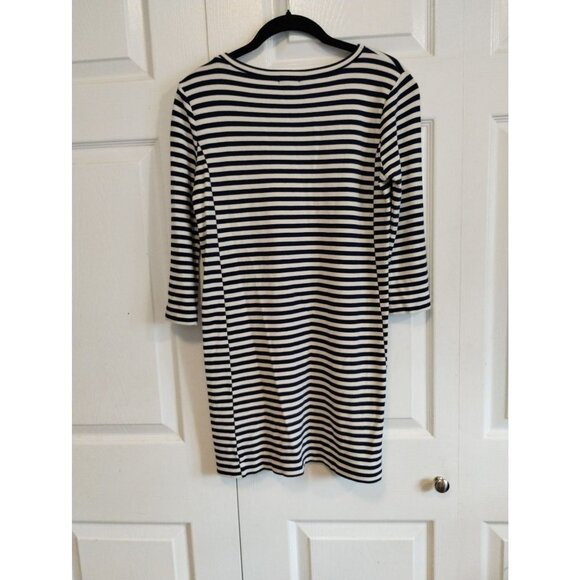 J.Crew Blue and cream stripe dress - Picture 2 of 6